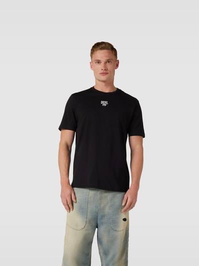 Diesel T-Shirt aus reiner Baumwolle Schwarz 4