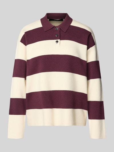 Vero Moda Regular fit gebreide pullover van viscosemix, model 'SABA' Bordeaux - 2