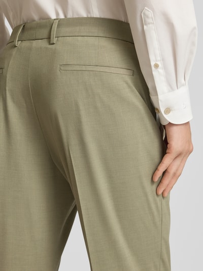 s.Oliver BLACK LABEL Regular Fit Anzughose mit feiner Webstruktur Hellgruen 3