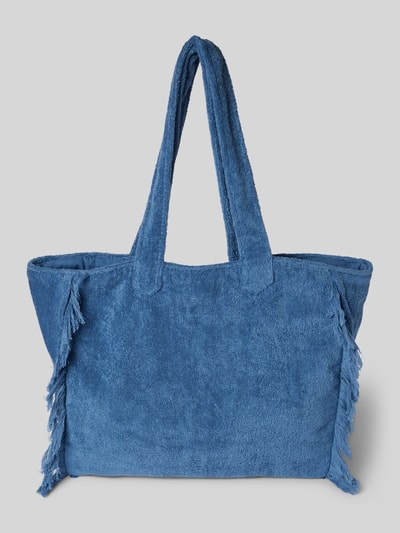 SUN OF A BEACH Strandtasche aus Frottee mit Fransen Blau 4