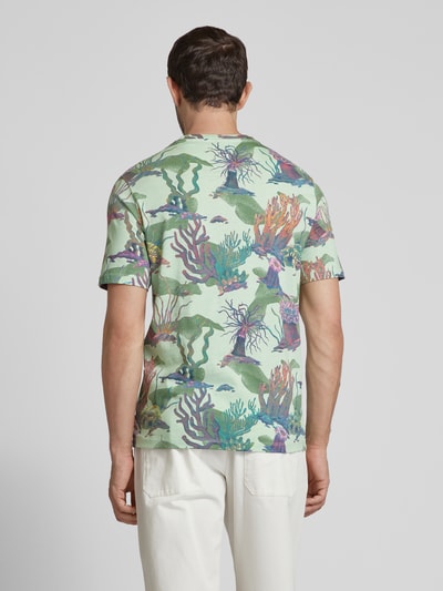 Scotch & Soda T-shirt in all-over look Mintgroen - 5