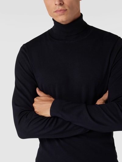 MCNEAL Longsleeve mit geripptem Rollkragen Marineblau 3