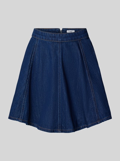 Produktfoto, Ausgestellter Mini-Rock aus Baumwoll-Lyocell-Mix von Marc O'Polo DENIM, dunkelblau, leichte A-Linienform, Damen Mini-Rock