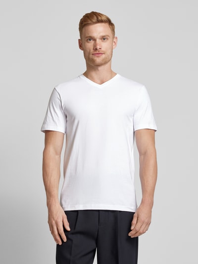 RAGMAN T-shirt met geribde V-hals Wit - 4