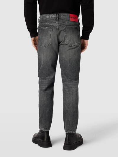 HUGO Straight Leg Jeans im Destroyed-Look Modell 'HUGO 634' Anthrazit 5