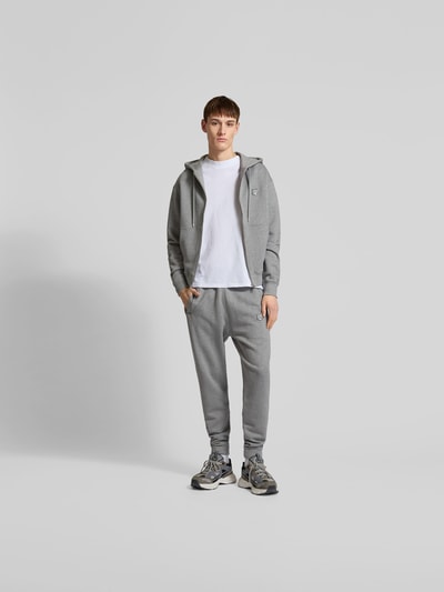 MAISON KITSUNÉ Sweatpants aus reiner Baumwolle Mittelgrau Melange 1