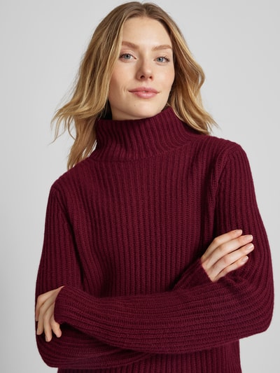 (The Mercer) N.Y. Gebreide pullover van kasjmier met opstaande kraag Bordeaux - 3