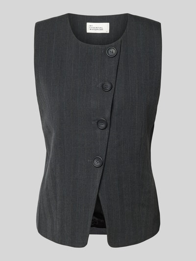 My Essential Wardrobe Gilet met knoopsluiting, model 'Luna' Antraciet - 2