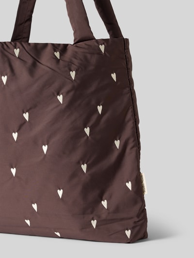 STUDIO NOOS Tote Bag mit Tragehenkel Dunkelbraun 3