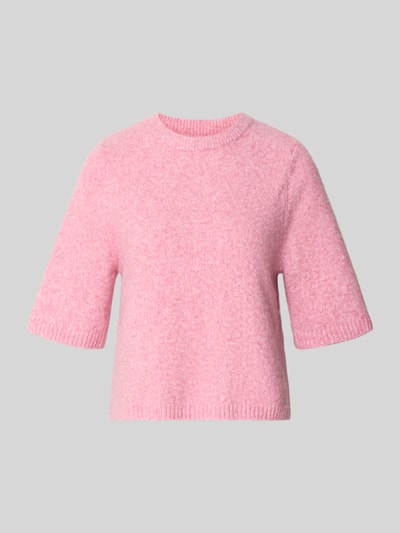 VERO MODA Sweter o kroju oversized z dodatkiem wełny model 'BOOM' Mocnoróżowy 1