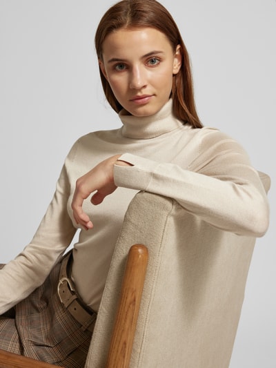 comma Strickpullover mit Rollkragen Beige 3