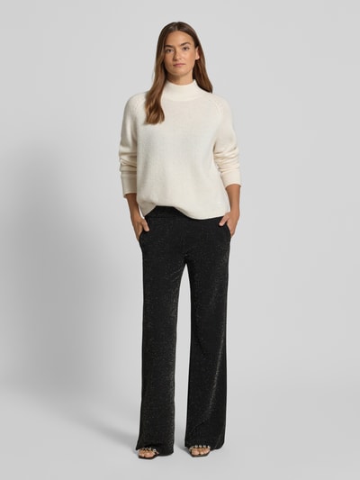 Christian Berg Woman Flared stoffen broek met elastische band Zwart - 1