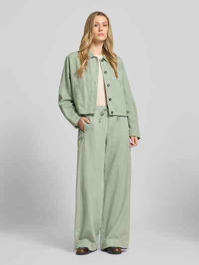 Marc O'Polo Loose Fit Leinenhose aus Baumwoll-Leinen-Mix Hellgruen 1
