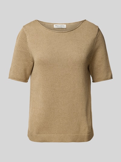 Marc O'Polo Regular Fit Strickpullover aus Baumwoll-Leinen-Mix Sand 2