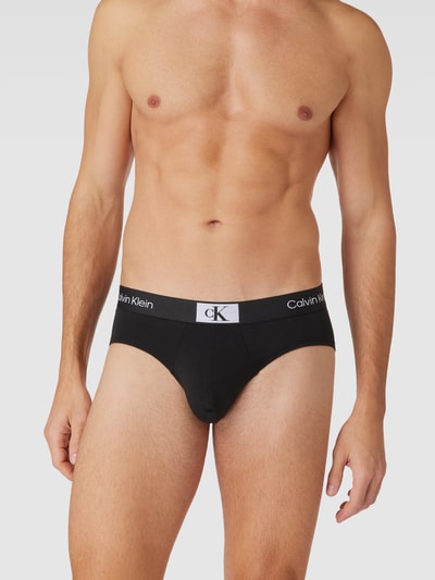 Calvin Klein Underwear Slipy z detalem z logo Czarny 1