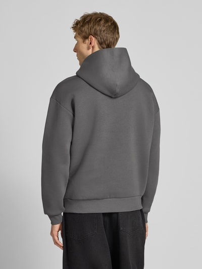 REVIEW Hoodie mit Kapuze und Känguru-Tasche Dunkelgrau 5