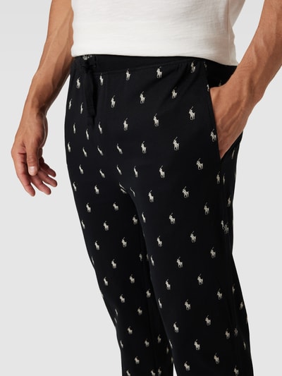 Polo Ralph Lauren Underwear Sweatpants mit Allover-Label-Muster Modell 'JOGGER' Black 3