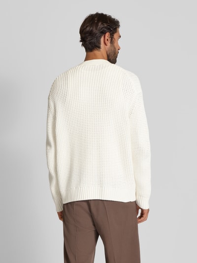 SELECTED HOMME Regular Fit Strickjacke aus reiner Baumwolle Modell 'DERECK' Offwhite 5