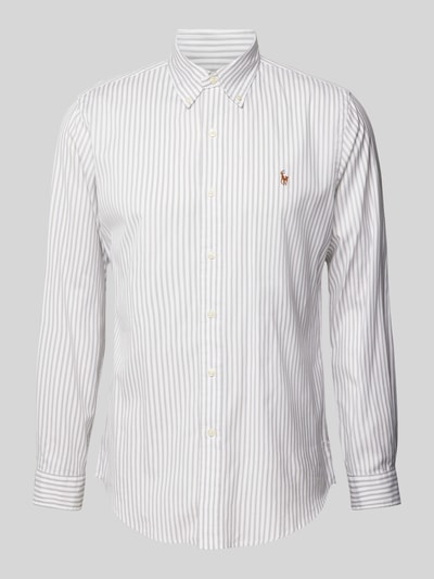 Polo Ralph Lauren Regular fit vrijetijdsoverhemd met labelstitching Lichtgrijs - 2