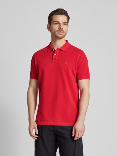 Marc O'Polo Poloshirt mit Label-Detail Rot 4