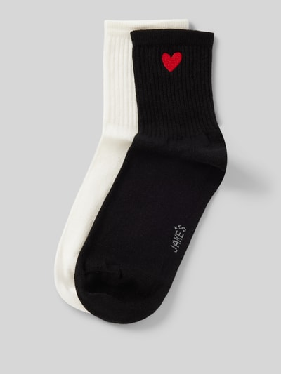 Jake*s Casual Socken mit Motiv-Print Black 1