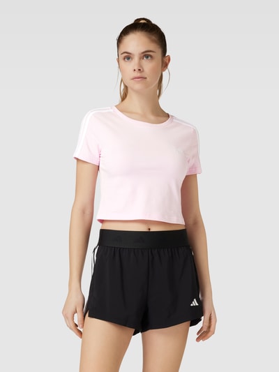 ADIDAS SPORTSWEAR Cropped T-Shirt mit Label-Streifen Modell 'BABY' Hellrosa 4