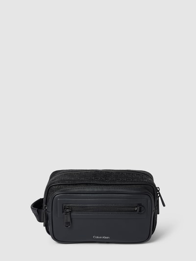 CK Calvin Klein Kulturtasche mit Allover-Logo-Muster Black 1