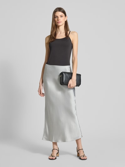 Samsøe Samsøe Maxirock mit elastischem Bund Modell 'SAAGNETA' Hellgrau 1