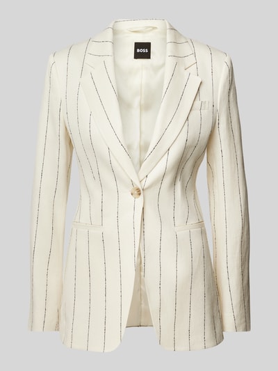 BOSS Leinenblazer mit Reverskragen Modell 'Jia' Offwhite 2