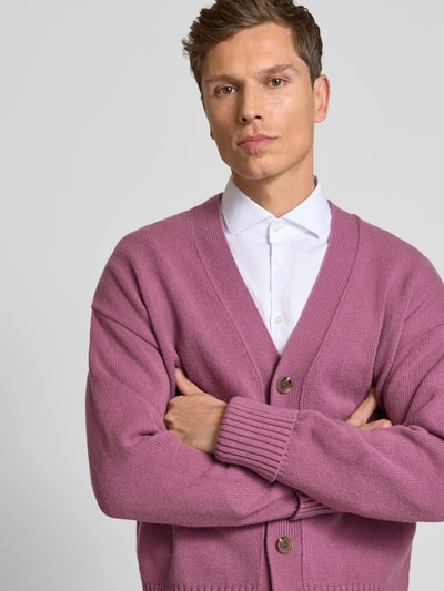 BOSS Cardigan mit überschnittenen Schultern Modell 'Ballaco' Purple 3