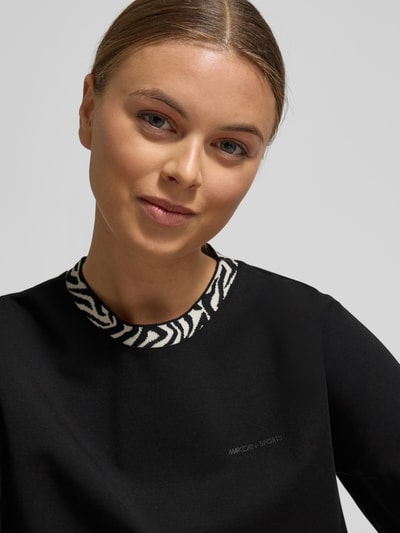 Marc Cain T-Shirt mit Rundhalsausschnitt Black 3