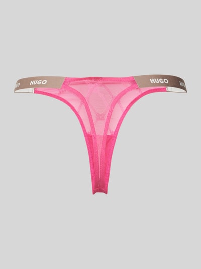 HUGO String mit elastischem Label-Bund Modell 'Sporty' Pink 3