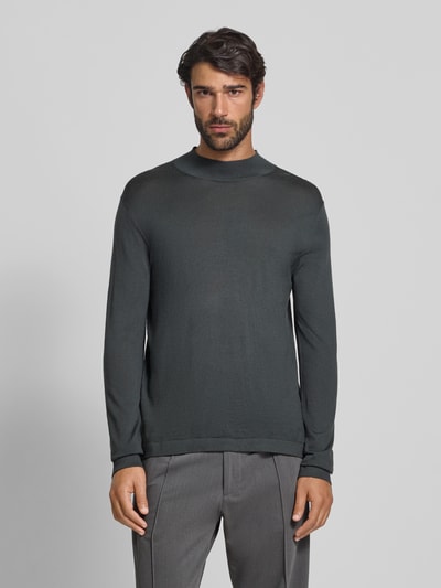 Tiger Of Sweden Gebreide pullover van merinowol met opstaande kraag, model 'Tern' Groen - 4