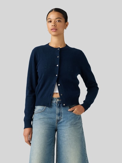 Levi's® Regular Fit Strickjacke aus Baumwoll-Mix Dunkelblau 4
