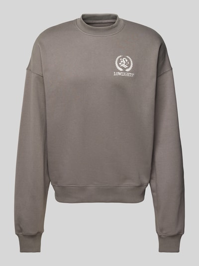 Low Lights Studios Oversized Sweatshirt mit Label-Stitching Modell 'Cesar' Stein 2