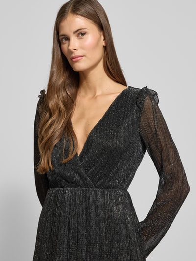 GUIDO MARIA KRETSCHMER WOMAN Cocktailkleid mit V-Ausschnitt Modell 'Cassidy' Silber 3