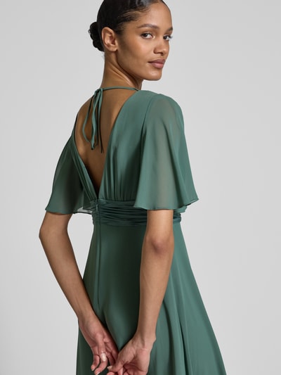 Jake*s Cocktail Abendkleid mit V-Ausschnitt Schilf Melange 3