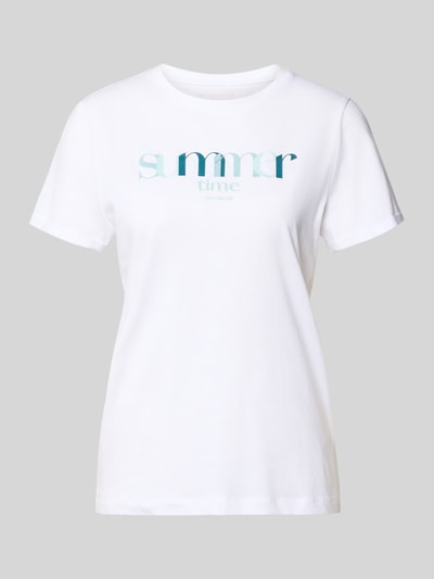 Tom Tailor Regular Fit T-Shirt aus reiner Baumwolle Weiss 2