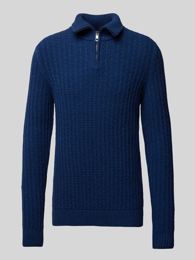 MAERZ Muenchen Gebreide pullover met schipperskraag Donkerblauw - 2