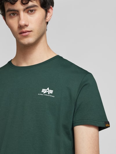 Alpha Industries T-shirt z nadrukiem z logo Petrol 3