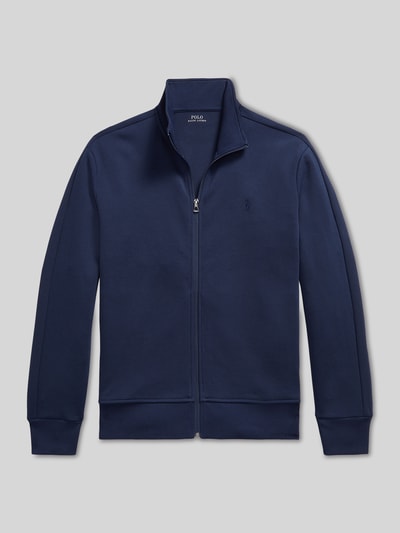 Produktfoto, Relaxed Fit Sweatjacke aus Baumwoll-Mix von Polo Ralph Lauren in Dunkelblau mit Reißverschluss und glatter Oberfläche