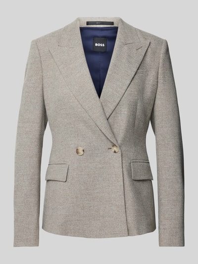 BOSS Blazer van wolmix met klepzakken Lichtgrijs - 2