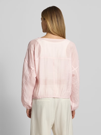 OPUS Blouse met overlappende schouders model 'Filla' Lichtroze - 5