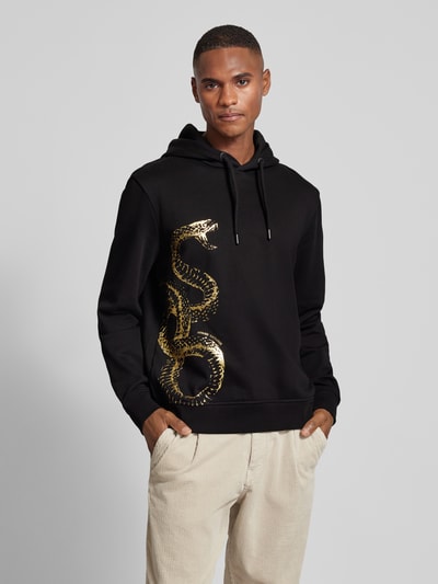 ARMANI EXCHANGE Hoodie met capuchon, model 'FELPA' Zwart - 4