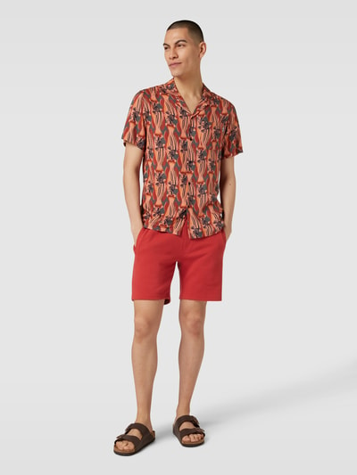 Shiwi Slim fit vrijetijdsoverhemd van viscose Roestrood - 1