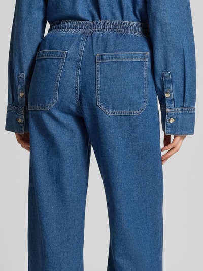 OPUS Wide leg jeans met tunnelkoord, model 'Miva' Jeansblauw - 3