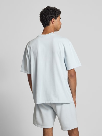 Pegador Oversized T-shirt met labelstitching Lichtblauw - 5