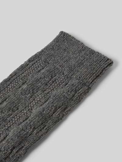 camano Skarpety z prążkowanym wykończeniem Antracytowy melanż 2