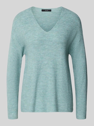 Produktfoto, Regular Fit Pullover mit V-Ausschnitt Modell 'CREWLEFILE' von Vero Moda, Optik: Unifarben, Materialverarbeitung: Rippstrick