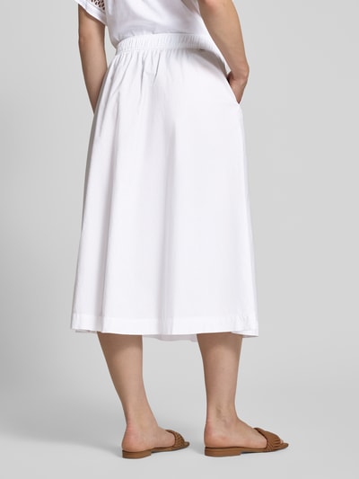 s.Oliver RED LABEL Midi-rok van mix van katoen en lyocell Wit - 5